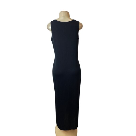 PleinAir Black Sleeveless V-Neck Long Evening Dress Sz M - Picture 3 of 7